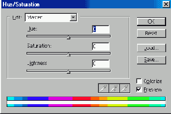    Hue/ Saturation   Master