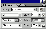  Optimize  ImageReady